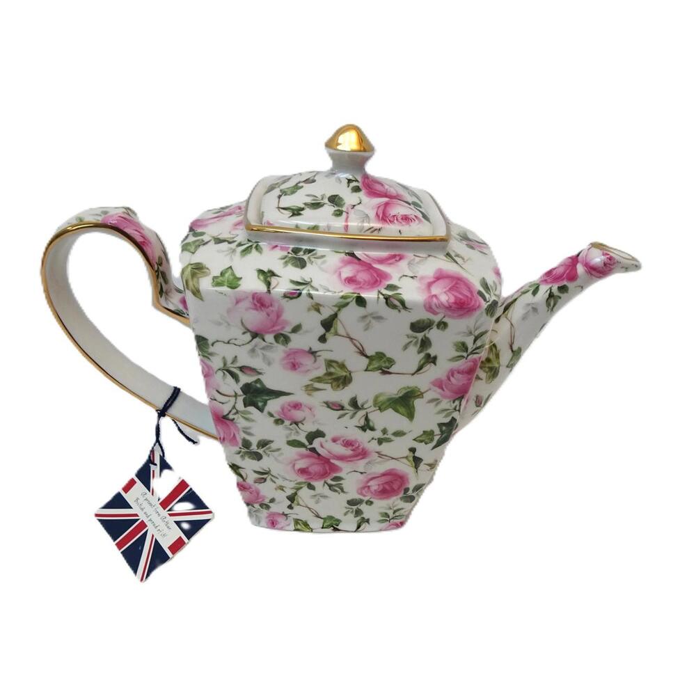 Vintage Arthur Wood Tea Pot Rose Chintz New